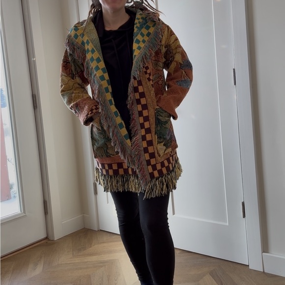 Tapestry Blanket Duster Cardigan - Picture 4 of 8